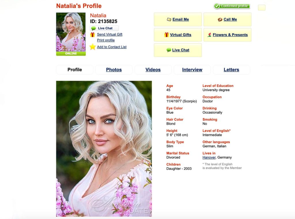 AnastasiaDate girl profile