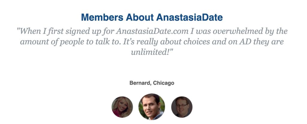 AnastasiaDate testimonials